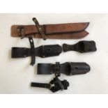 Sundry bayonet frogs and knife scabbards