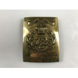 A 72nd Highlanders shoulder belt plate