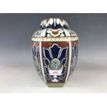 A Bursley ware Bagdad pattern ginger jar with cover