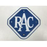 An enamelled RAC sign