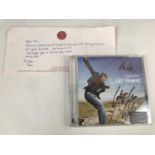 A signed copy of Will Young's CD "Friday's Child", together with compliments slip from 19