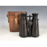 A cased set of early 20th Century Lizars' field glasses / binoculars