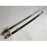 A reproduction American Civil War Confederate sword