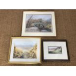 Three contemporary framed and mounted regional landscape studies, comprising M*** Forster,