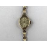 A 9ct gold wristlet watch, 7.9g total weight