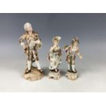 Three 19th Century German bisque figurines