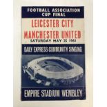 A Daily Express Community Singing football programme from the FA Cup Final between Leicester City