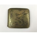 An early 20th Century Chinese decorative brass cigarette case