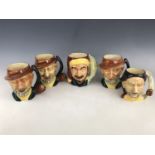 Five Shorter and Son character jugs / tankards, including Hayseed (3), Sinbad and Pedro