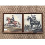 After Iwan Edwin Hugentobler (Swiss, 1888-1972) A pair of studies of Swiss cavalry, lithographic