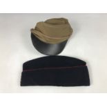 A French Modele 47/49 Colonial Police cap and one other military cap