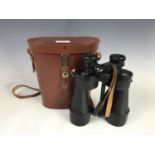 A cased pair of Ross 11 x 50 Stepleven binoculars