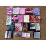 A quantity of vintage printed cotton scarves, 1960s and later