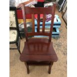 A mahogany reproduction metamorphic library chair / steps