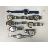 A quantity of 1960s - 1970s wrist watches including examples by Buler, Candino, Elftime and