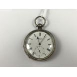 A Victorian silver key-wound pocket watch retailed by Thomas Russell of Liverpool