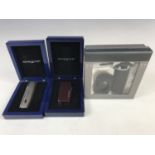 Two Silver Match cigar lighters and one other jet-flame cigar torch, (boxed as-new)