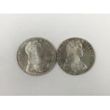 Two silver Maria Theresa Thaler coins