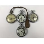 A boxed mid-20th Century Ingersoll pocket watch and three other watches