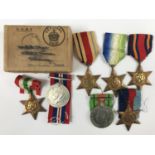 A Second World War campaign medal group in issue carton, that of Arthur James Fryer (1914-1980),