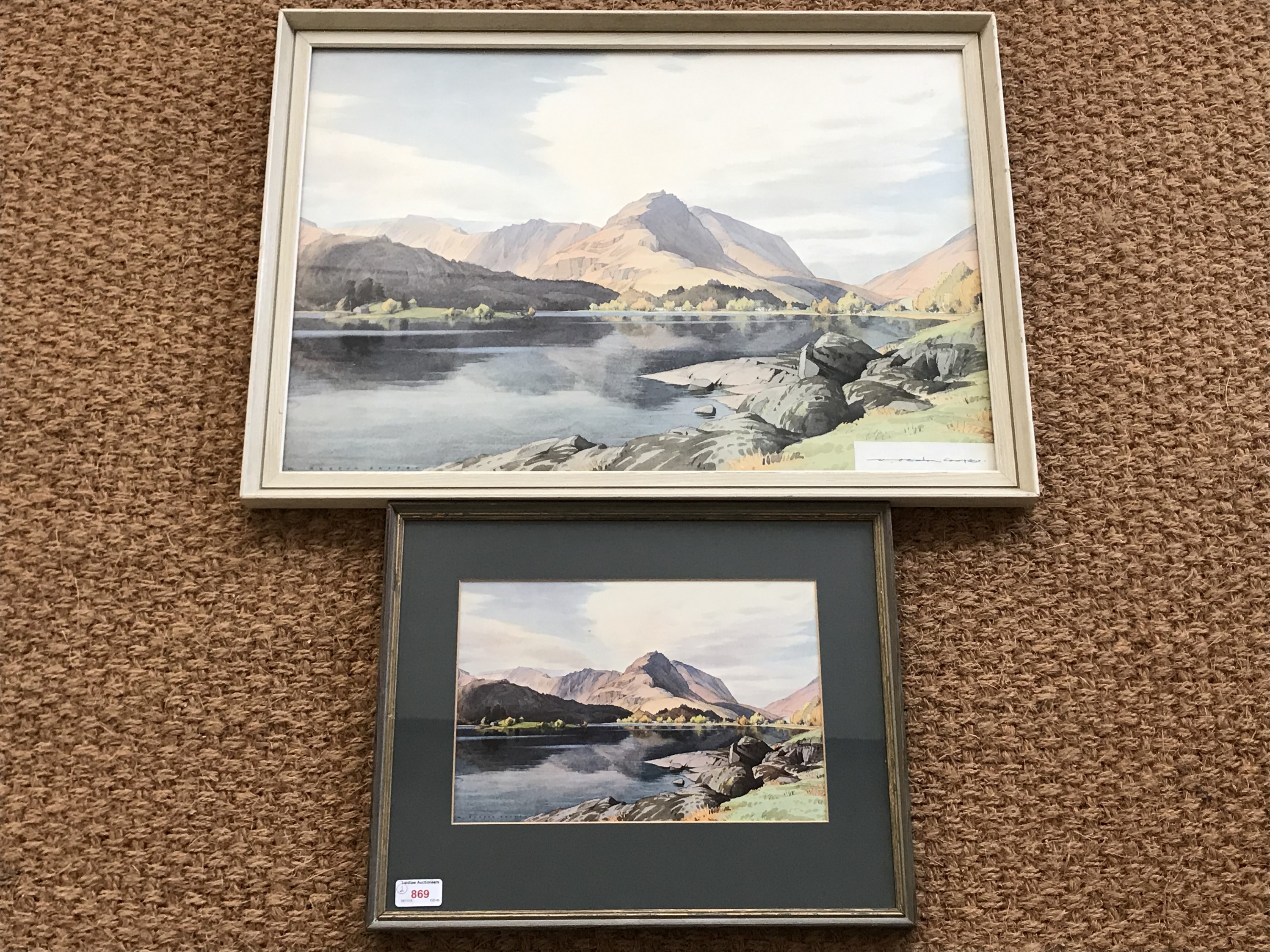 After William Heaton Cooper RA (1903-1995) Two offset lithographic landscape prints, one framed