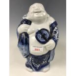 A Chinese blue and white Buddha figure