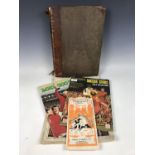 Sundry ephemera including Mexico 1970 and other football card albums, and a bound run of the