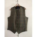 A gentleman's Alexander James tweed waistcoat and matching breeks, jacket size 46