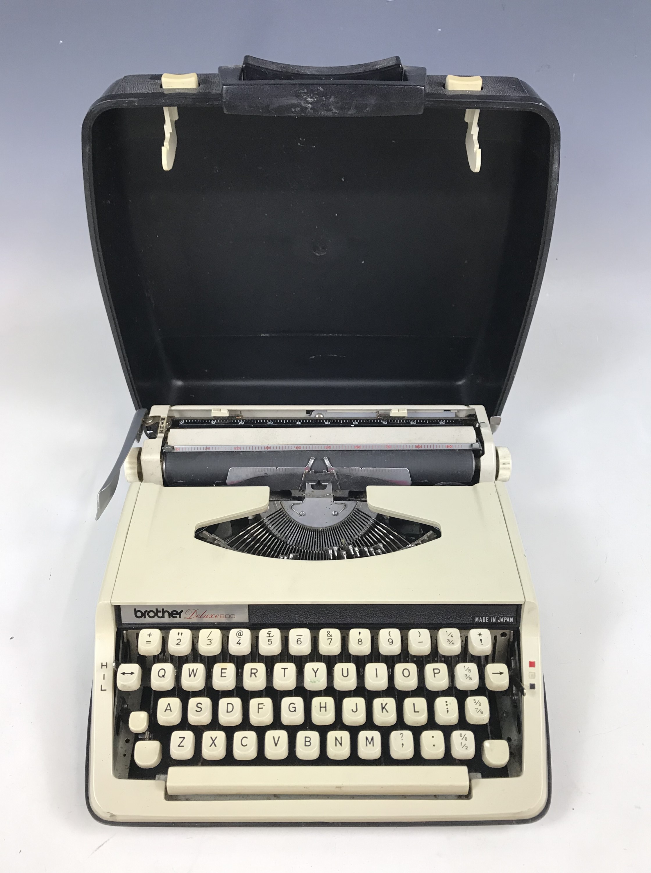 A 1960s Brother Deluxe 800 portable typewriter