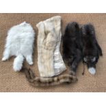 Early 20th Century and later fur costume accessories, including two full fox fur stoles, a mink