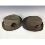 A lady's Olney Wexford Donegal Tweed hat, size 59 / 7 1/4, together with one further retailed by