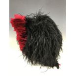 A post-War Scottish piper's feather bonnet