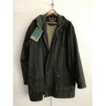 A gentleman's Barbour T66 Sporting Loden jacket, size L, in green tweed, new with tags