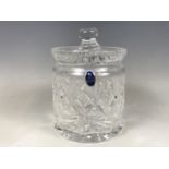 A boxed Royal Doulton Crystal lidded jar