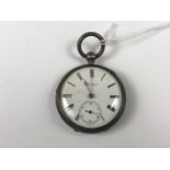 A Victorian gentleman's silver-cased key-wound pocket watch by L Rombach of Glasgow