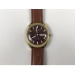 A 1960s Bulova gold-plated automatic wrist watch