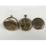A Victorian lady's yellow-metal fob watch in parts, stamped 14K, (5.5 g weighable precious metal)