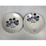 A ‘The Beatles’ collectors' plate together with one further egg cup plate