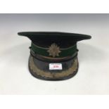 A 1930s-1940s British Army bandsman's peaked cap