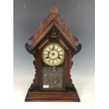 A Victorian mahogany cased mantel clock