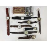 A quantity of largely 1940s wrist watches including a West End Watch Co Matchless and others
