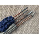 [Fishing] A C. Ingram of Glasgow 12' three-piece greenheart fishing rod, with spare top section