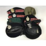 Sundry post-War Scottish and other military headgear