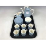 A quantity of Wedgwood Summer Sky pattern coffee wares