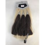 A contemporary three-tassel fur sporran with electroplate cantle