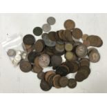 Sundry coins including silver 3d coins