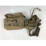 A Second World War Home Guard webbing pouch and straps