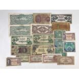 A quantity of military and occupation bank notes