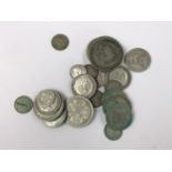A small quantity of pre-1947 GB silver coins, 125g