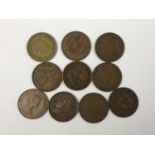 A small quantity of South African and other copper coins